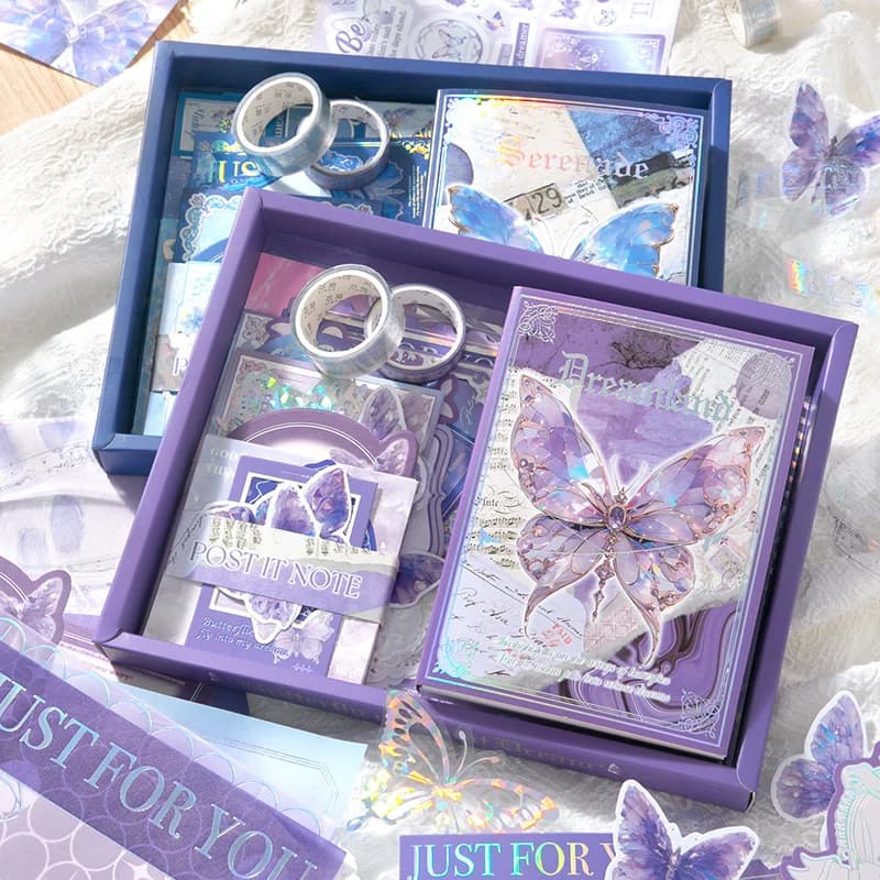 162 Pcs Vintage Aesthetic Scrapbook Gift Set, DIY Craft Kit with Notebooks, Washi Tapes & Decorative Stickers