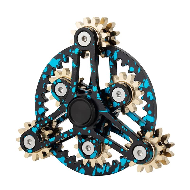 Multi Gear Rotante Fidget Spinner Ragazzo Regalo Nove Denti Collegamento Punta Del Dito Giroscopio Anti- Ansia Giocattolo Per I Bambini Adulti Regalo