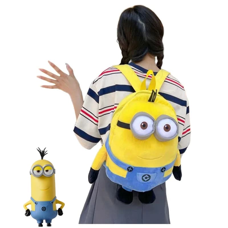 Zaino Unisex Kawaii per Studenti con Personaggi dei Minions, Bamboline di Peluche Carine, Merchandise Anime e Cartoni Animati, Vendita all'Ingrosso
