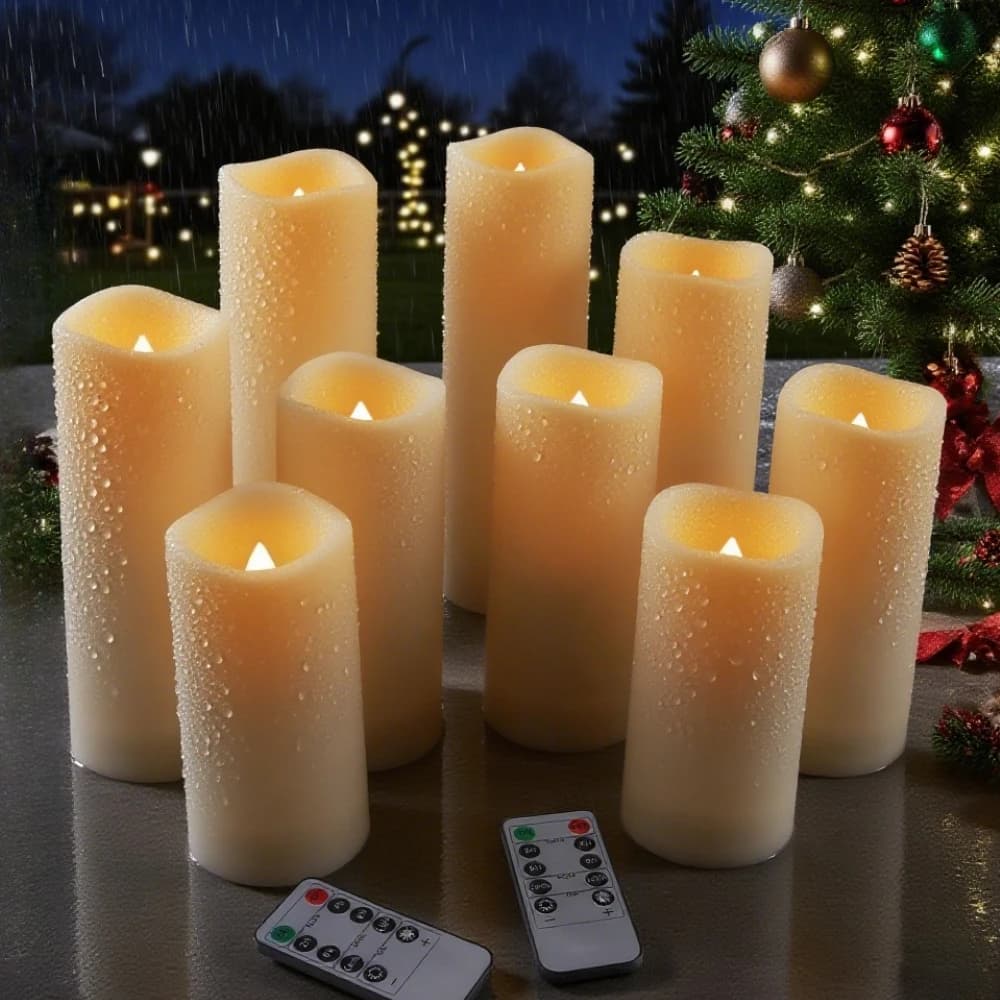 24/48Pc Waterproof Flameless LED Electronic Candles 4" 5" 6" 7" LED Tealight with 10-Key Remote 2/4/6/8Hour Cycling Timer Lights