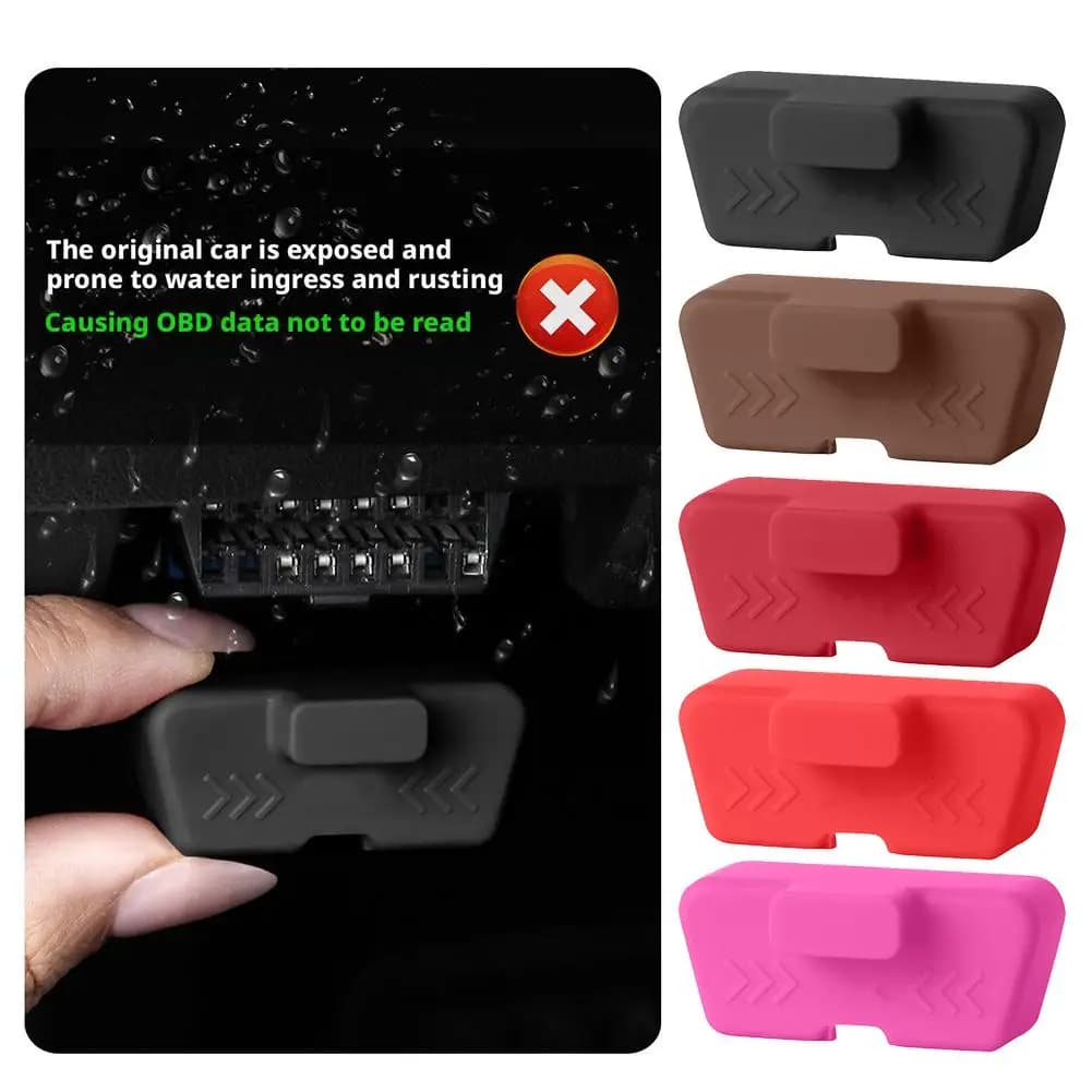 Car OBD2 Interface OBDII Dust Cover Silicone Protective Caps Clogging Silicone 16pin Cover Waterproof Plug Diagnosis Sleeve V2Z9