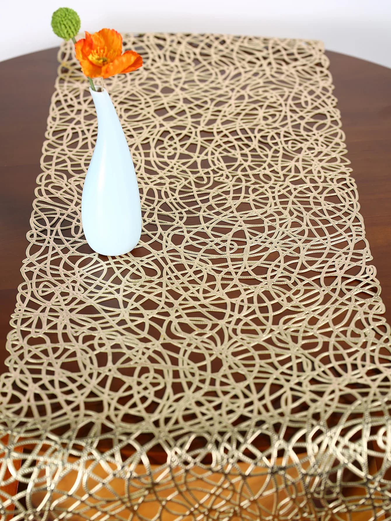 1 pezzo, runner da tavolo durevole e riutilizzabile per matrimoni, eventi e decorazioni per la casa, perfetto per composizioni floreali e candele