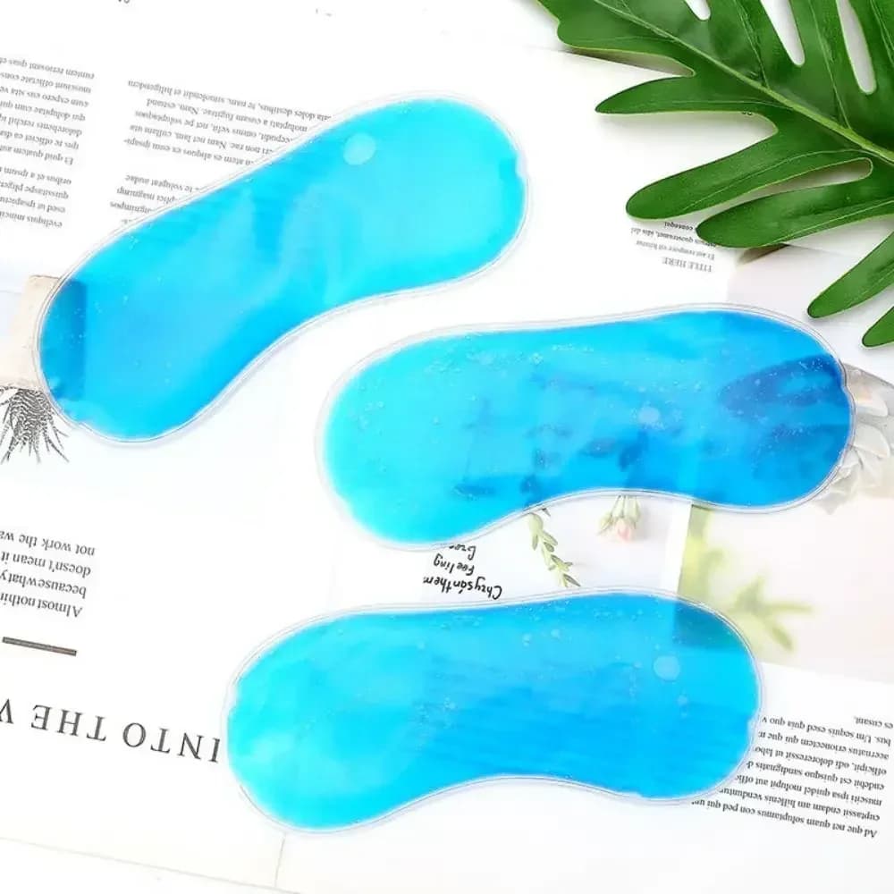 2 pezzi sacchetto di ghiaccio riutilizzabile gel freddo maschera per gli occhi gel impacco di ghiaccio dispositivo di raffreddamento tenuta fredda compressa ombretto patch sonno affaticamento sollievo rilassamento