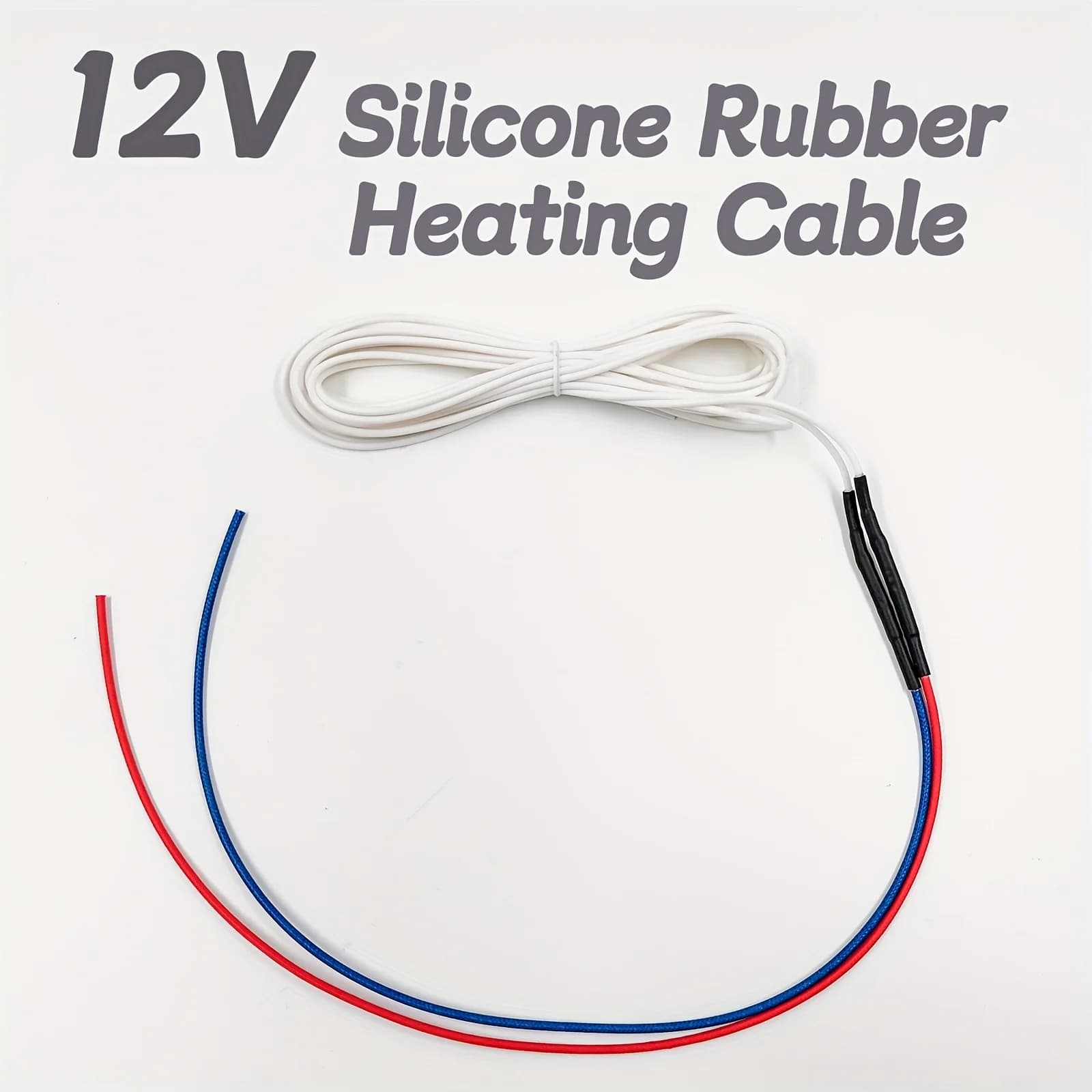 Cavo riscaldante a bassa tensione in gomma siliconica 12V con filo freddo per seggiolini auto/ coperte elettriche/cuscinetti riscaldanti/tappetino