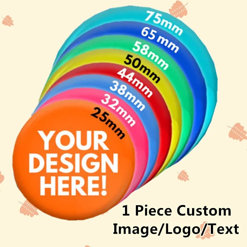 Customized Personalized Tinplate Enamel Pins Creativity Printed Pictures Text Metal Lapel Badges Brooches Jewelry Gift Wholesale