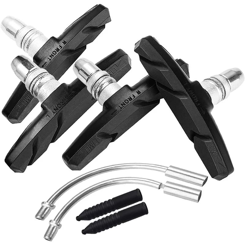 2 paia di pastiglie freno silenziose per bicicletta da strada MTB ciclismo V pastiglie portafreno scarpe blocchi di gomma accessori ciclismo durevoli