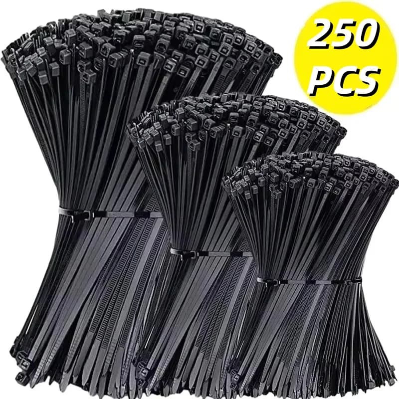 Fascetta per cavi in nylon di plastica autobloccante all'ingrosso Fascetta per cavi nera 8 * 200mm Anello di fissaggio Fascetta per cavi grande 8 * 300mm Fascetta per cavi con cerniera