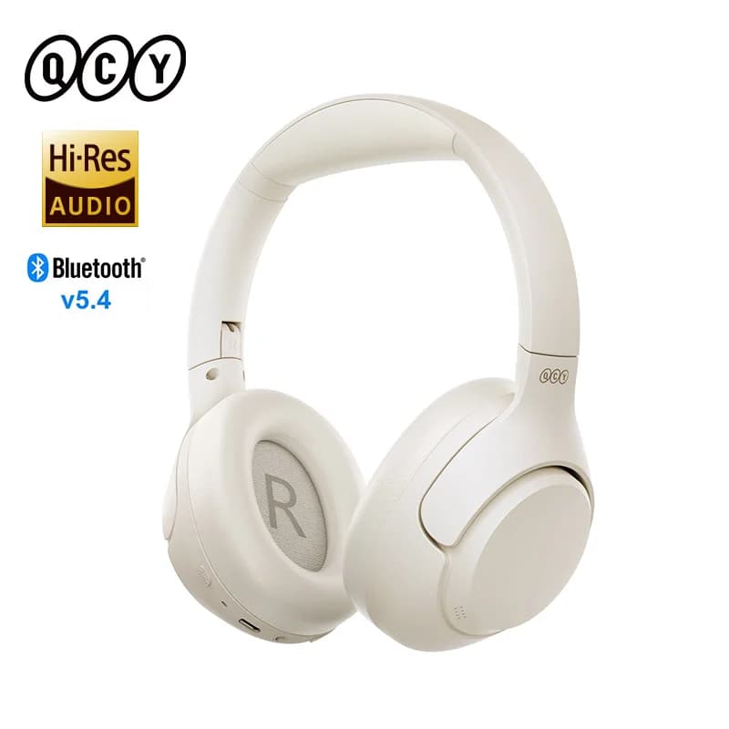 QCY H3 ANC Wireless Headphones 43dB Hybrid Headphones with Active Noise Cancellation Bluetooth 5.3 Audio Hi-Res 70H Playtime