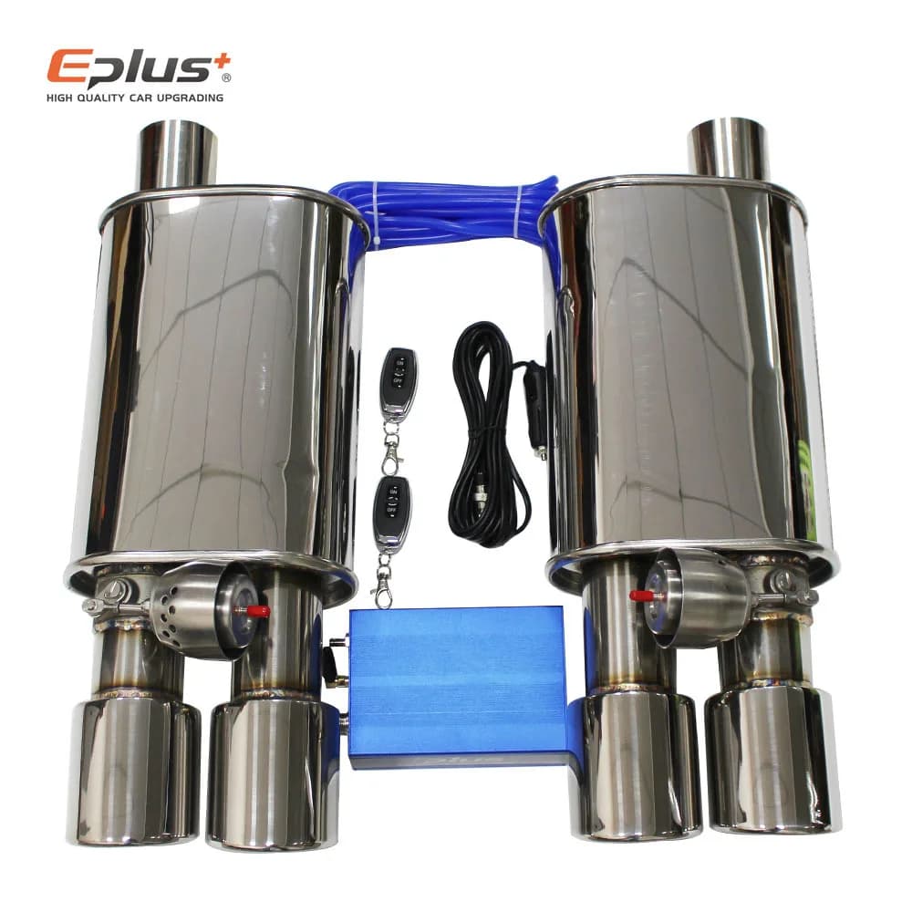 EPLUS Kit Valvola di Controllo del Vuoto per Sistema di Scarico Auto, Silenziatore Universale con Suono Variabile 51 63 76 MM con Ugello