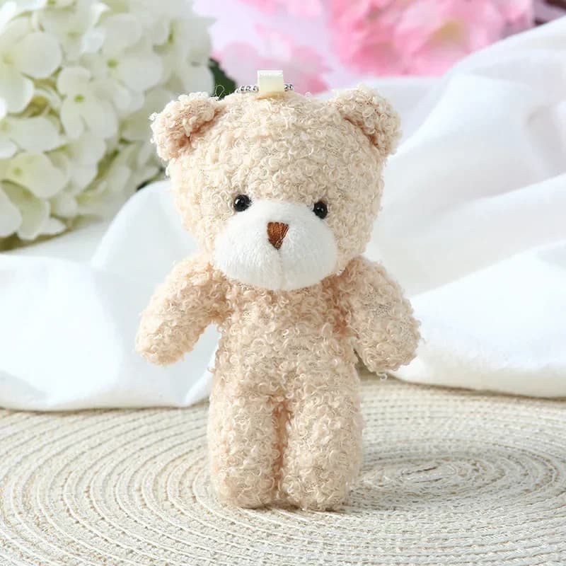 11 cm carino fard orsacchiotto giocattoli di peluche cartone animato coniglio coniglietto animale peluche bambole di pezza portachiavi ciondolo ragazza piccolo regalo all'ingrosso