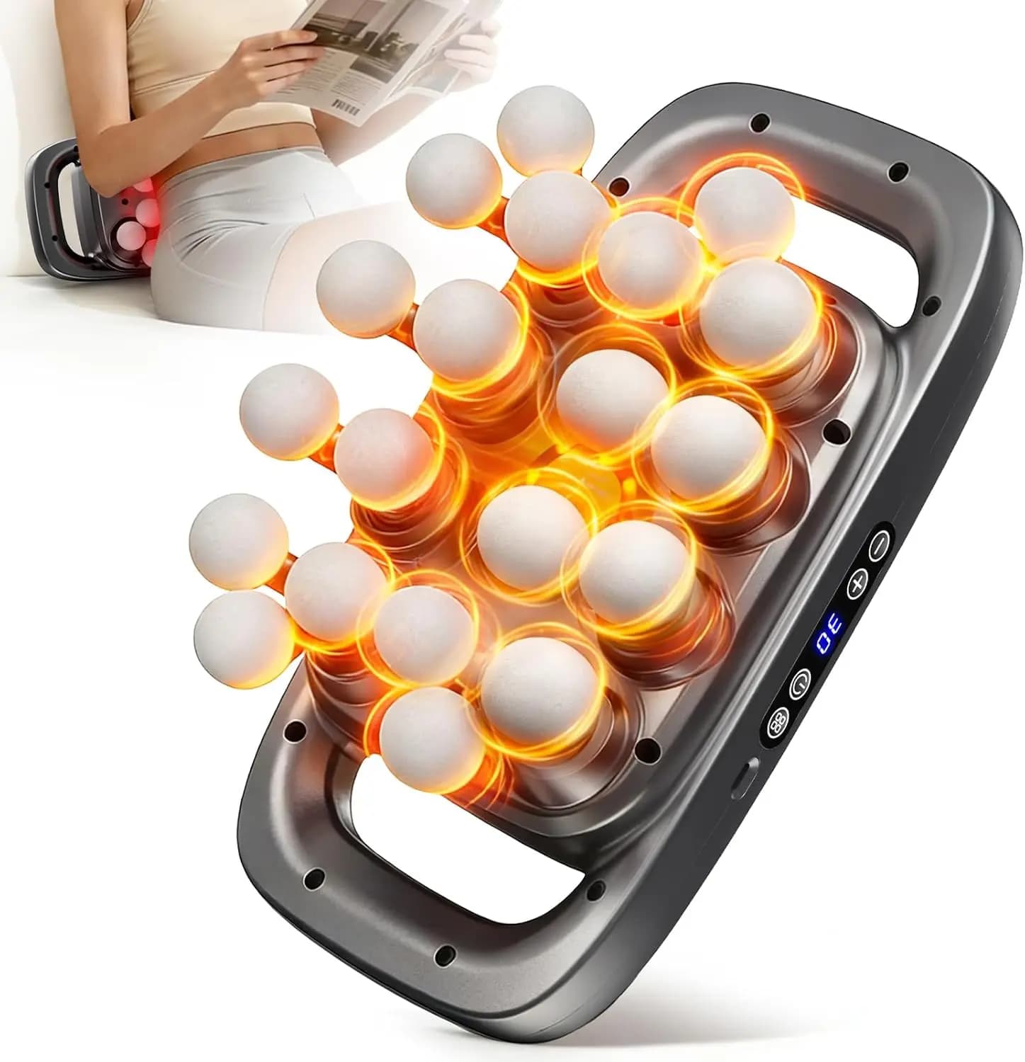 Deep Massage Gun 20 Heads, 30 Speed and 3 Modes, Ultra-Silent 35dB, Long Battery Life for Relaxing All Body