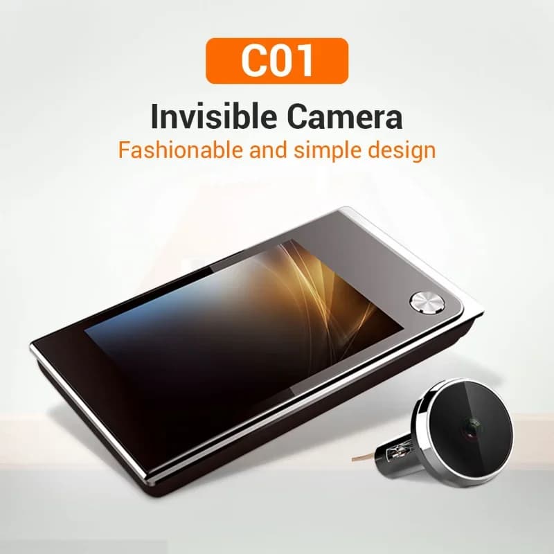 Escam C01 Spioncino Digitale LCD da 3,5 Pollici con Angolo di Visione di 120 Gradi, Telecamera Elettronica per Monitoraggio Visivo, Videocitofono