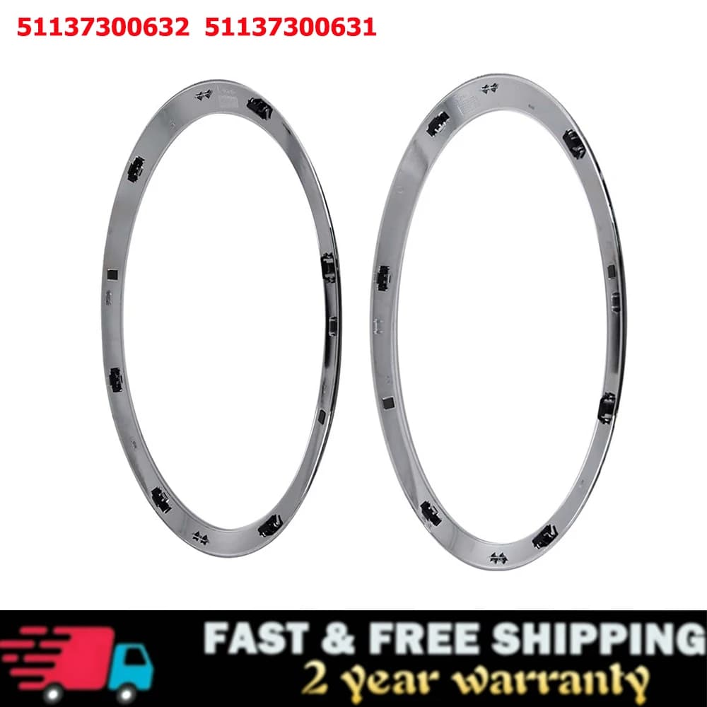 Anello di rivestimento del faro del telaio della lampada anteriore da 2 pezzi per Mini Cooper F55 F56 F57 51137300631 51137300632 51712355791 51712355798