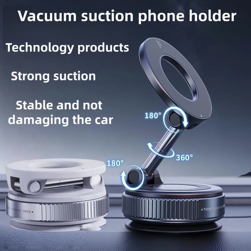 New Magnetic Car Phone Holder with Mechanical Suction Cup 360 ° Universal Magnetic Support for Navigation