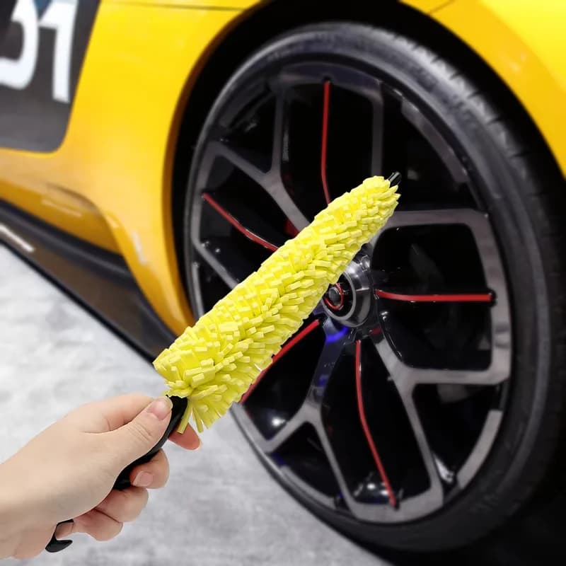 Wheel Brush for Car Wheels Tyre Details for Hoops Automotive Care Motorcycle Brushes Wheel Cleaning Brushes Non-slip Handle Easy to clean New