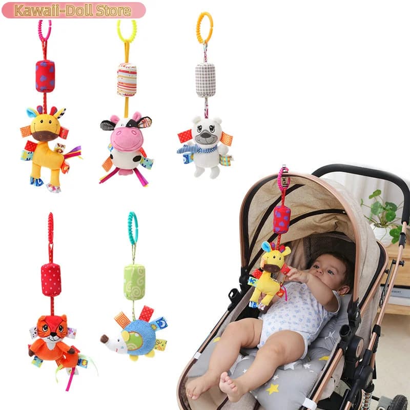 Nuove Sonagli Sonore Sensoriali Morbide per Neonati, Giocattoli per la Prima Infanzia, da Appendere a Passeggino, Auto, Lettino e Culla, con Massaggiagengive per Bambini
