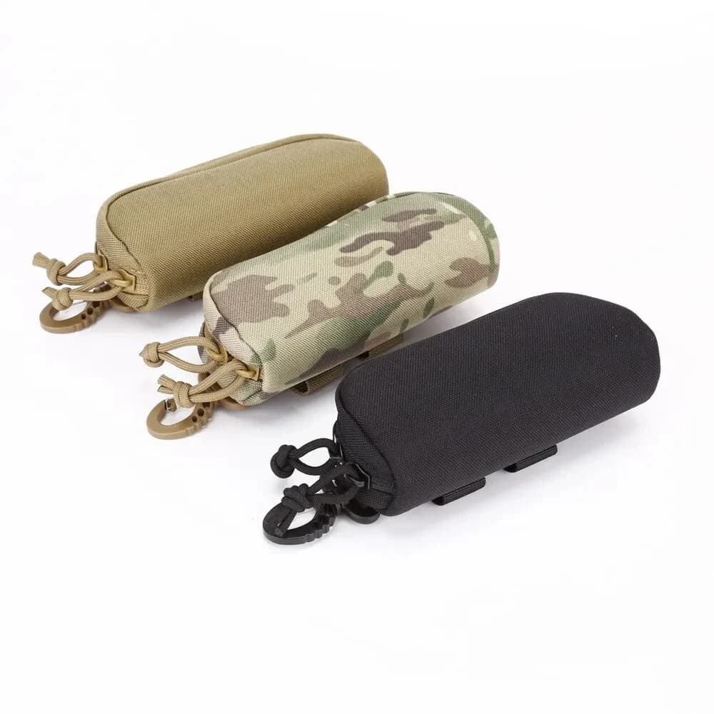 Custodia per occhiali da sole da caccia all'aperto Custodia per occhiali durevoli Molle Borsa tattica Custodia per occhiali da sole Occhiali rigidi in nylon