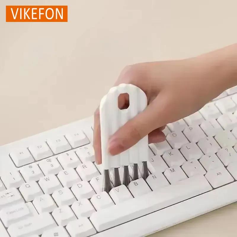 Multi-functional keyboard cleaning brush Thermos mug cover for brush keyboard bottle mouth for curve handle cleaning