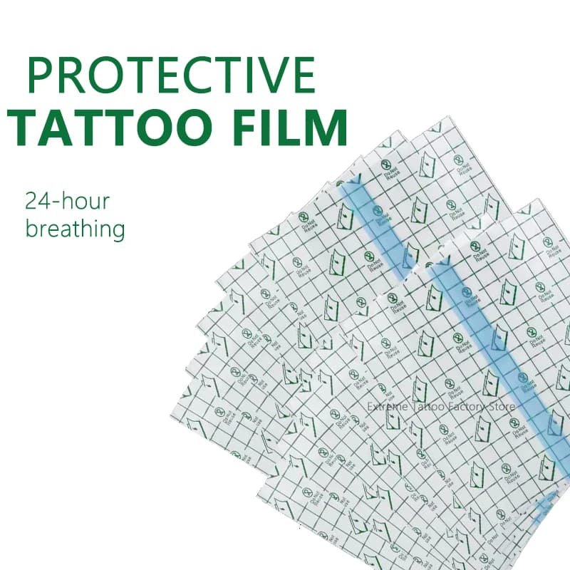 Pellicola protettiva per tatuaggi post-terapia impermeabile, guarigione della pelle, bende adesive traspiranti, strumento patch per tatuaggi di riparazione multi-dimensione