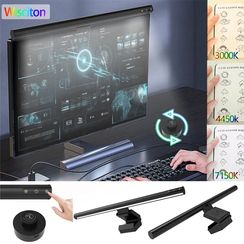 Monitor a LED Barra luminosa Controller Monitor Striscia di illuminazione Gioco da lavoro Apprendimento Lettura Dimmerazione Lampada da tavolo Lampada da atmosfera RGB