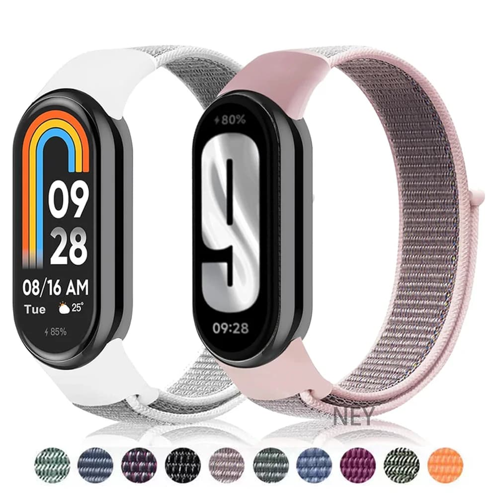 Nylon strap for Xiaomi mi Band 9 smartwatch Sport miband8 NFC Breathable Replacement Bracelet Correa mi band 9 8 strap