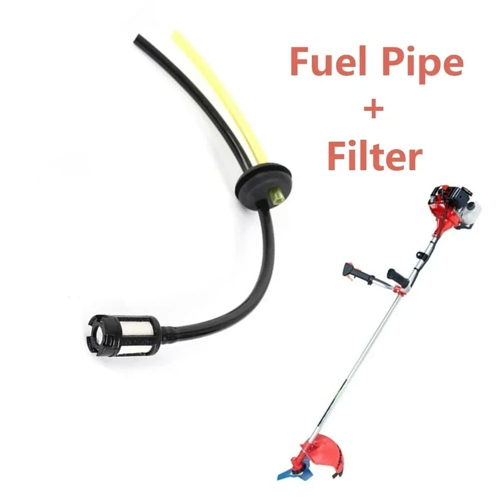 Flexible hose and spare filter for gasoline, for mower, lawnmower, lawnmower, ground auger