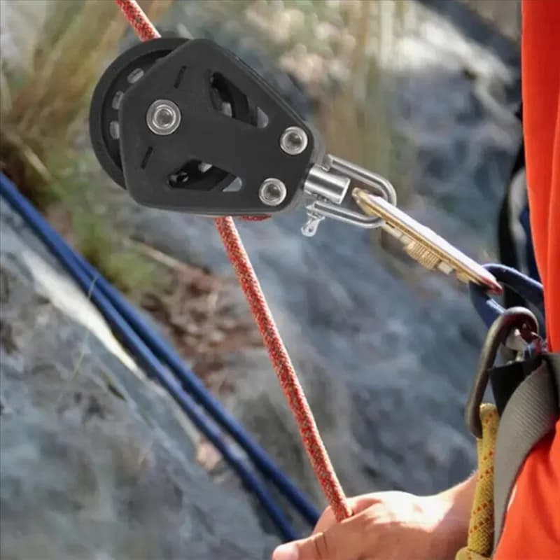 Pulegge marine per puleggia a corda Blocco corridore di corda Rotazione silenziosa Ruota di trazione Puleggia Blocco Corridore di corda Resistente