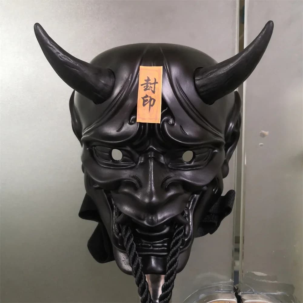 Ghost mask samurai Japanese Hannya resin mask Horror Cosplay ghost mask Hannya suitable for scene objects for Halloween party costumes