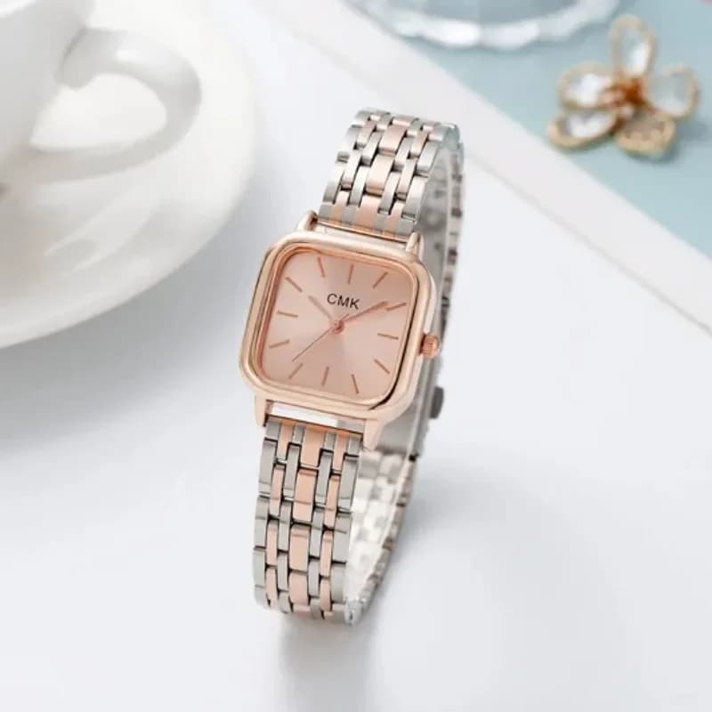 Women's Square Fashion Watches Quartz Wrist Watch With Women's Stainless Steel Strap Relogio Female Montre Femme 2024
