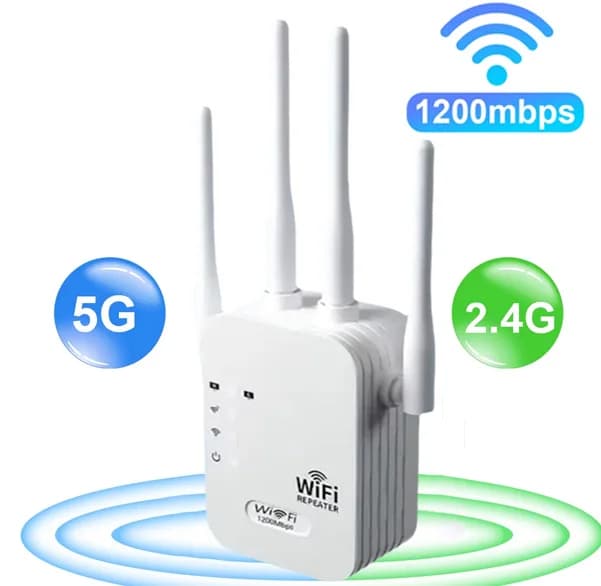 Ripetitore WiFi 1200Mbps Extender Wireless WiFi Booster 5G 2.4G Amplificatore di rete dual-band Router WiFi di segnale a lungo raggio per la casa