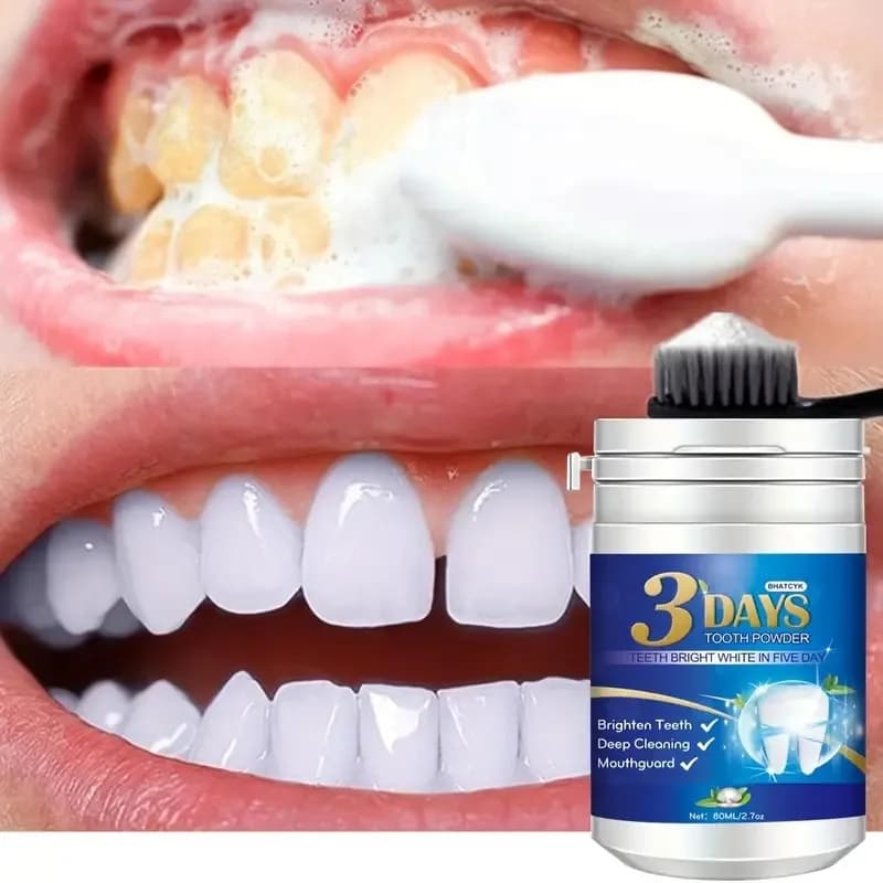 1 piece of tooth whitening powder, tooth polishing powder, deep cleaning powder, tea, coffee, wine and smoke polisher