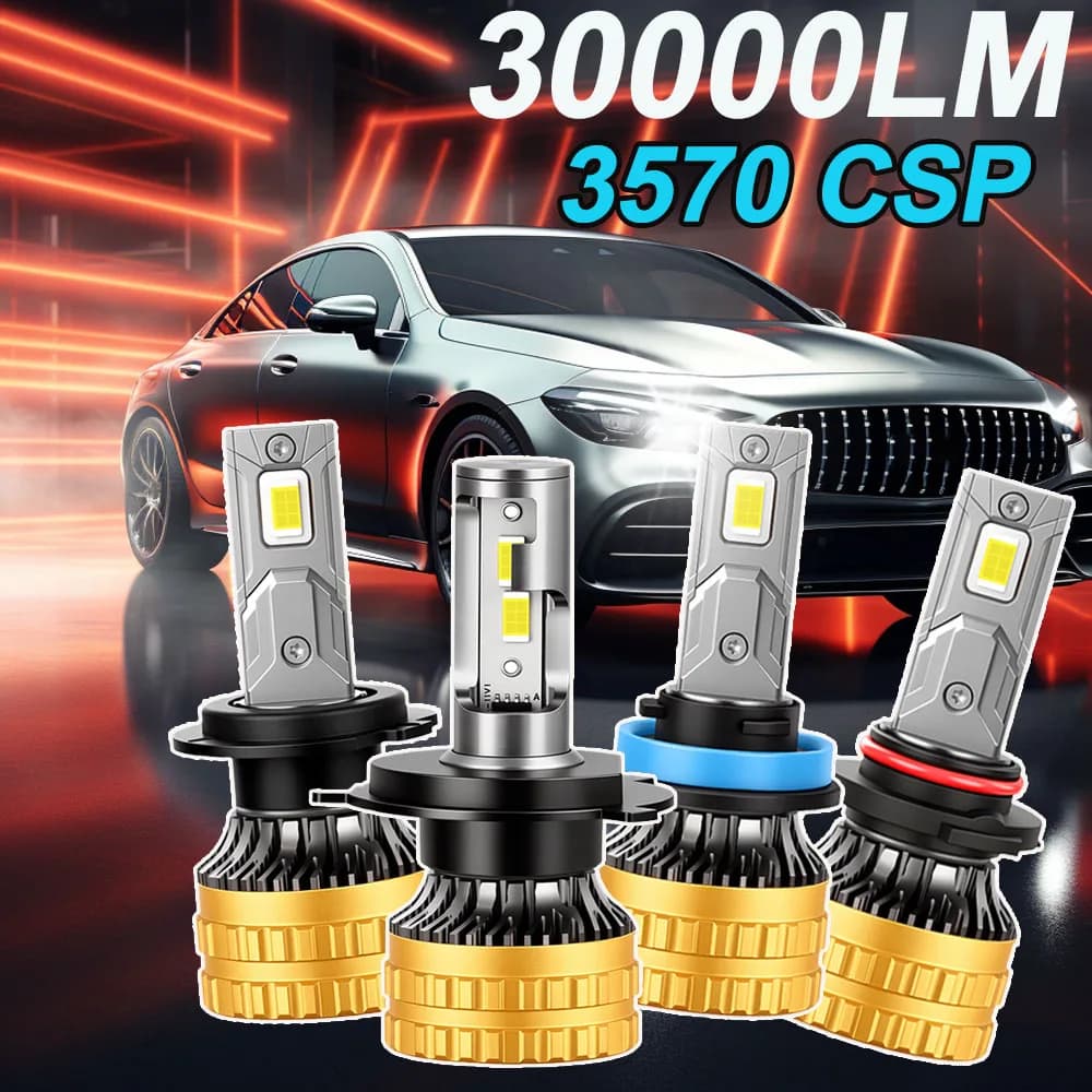 H4 Hi&Lo Beam LED CANBUS Bulb 150W 30000LM 1:1 Halogen Size LED 9005 9006 H11 H1 Headlights H7 Auto Diode Lamp 6000K Headlamps