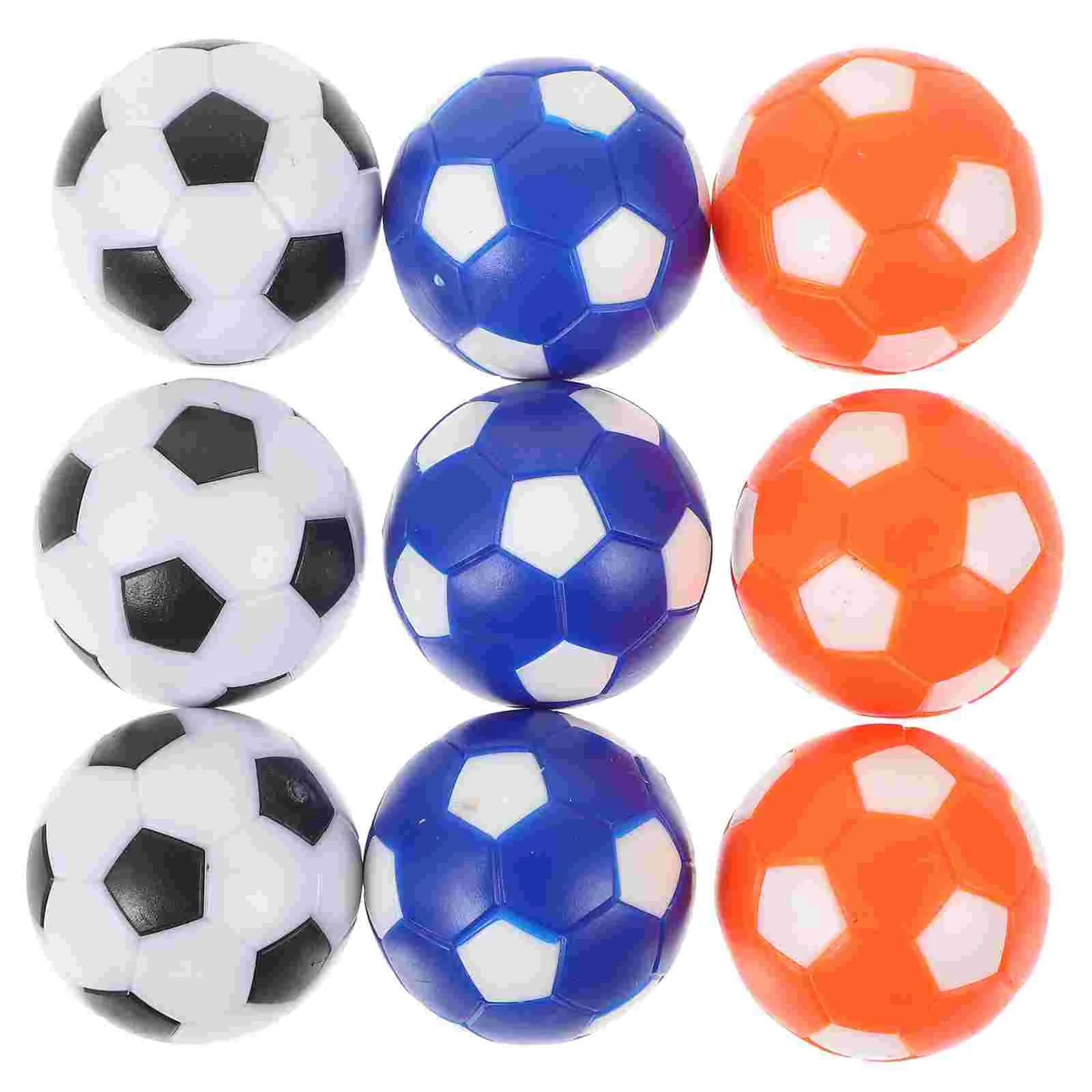 9 pezzi 28 mm mini palline da gioco da scrivania fianchi colore biliardino sostituzione accessori da calcio da tavolo forniture per giochi di calcio biliardino
