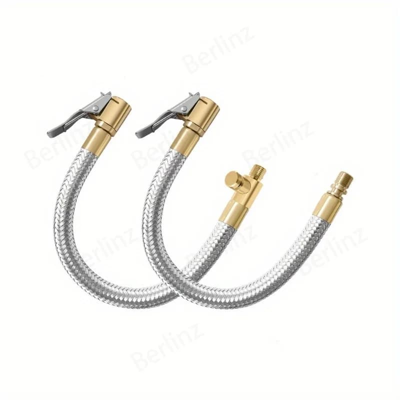 Stainless Steel Pneumatic Valve Inflator Compressor Pump Flexible Pipe For Auto Release