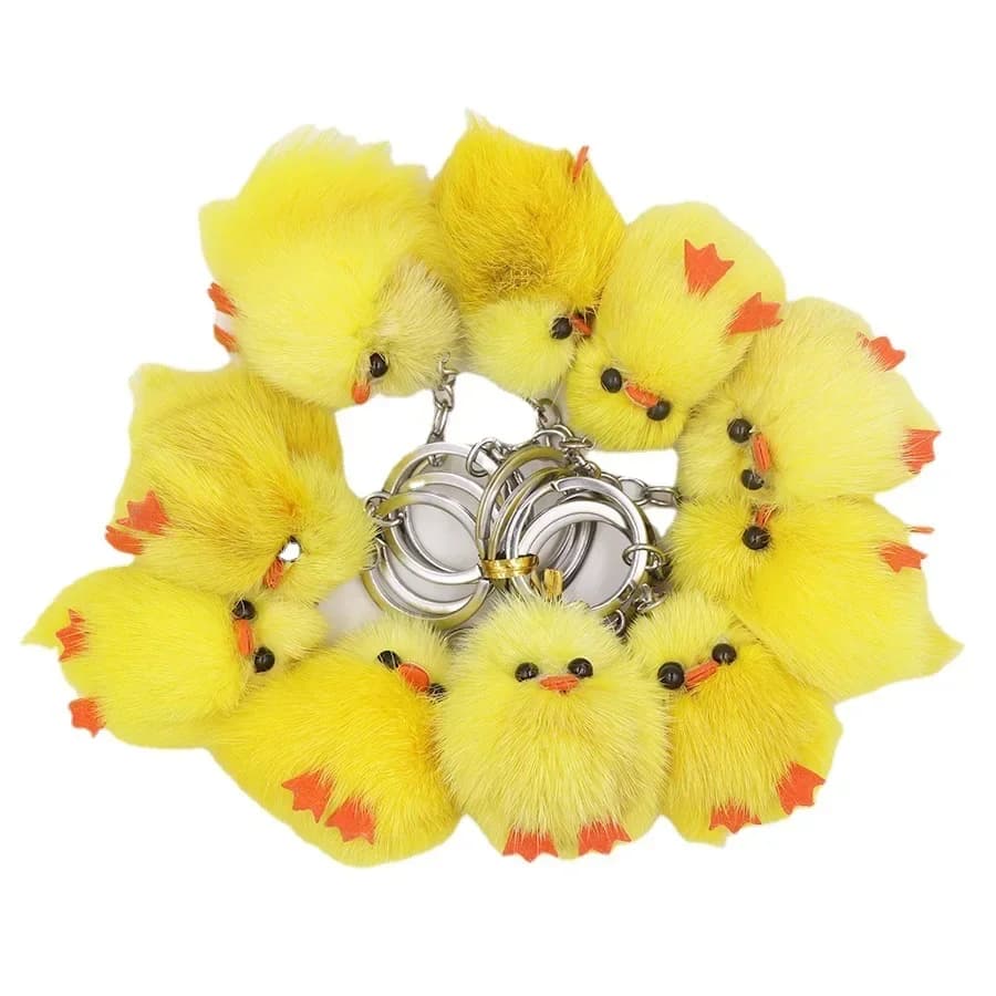1 pz carino pollo giallo peluche bambola portachiavi soffici morbidi peluche zaino borsa ciondolo portachiavi per bambini regali fidanzata