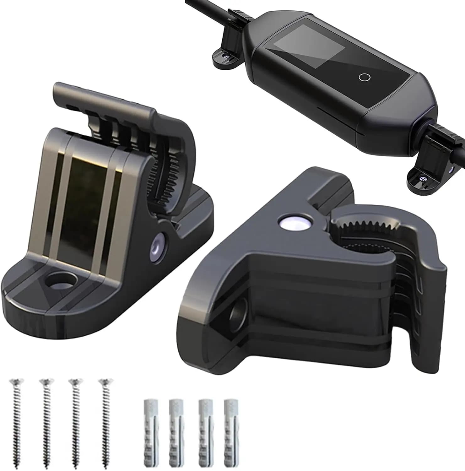 Supporto per caricabatterie da parete per veicoli, 2 pezzi - Accessori per auto elettriche, gancio per caricabatterie per veicoli elettrici con viti per caricabatterie EV