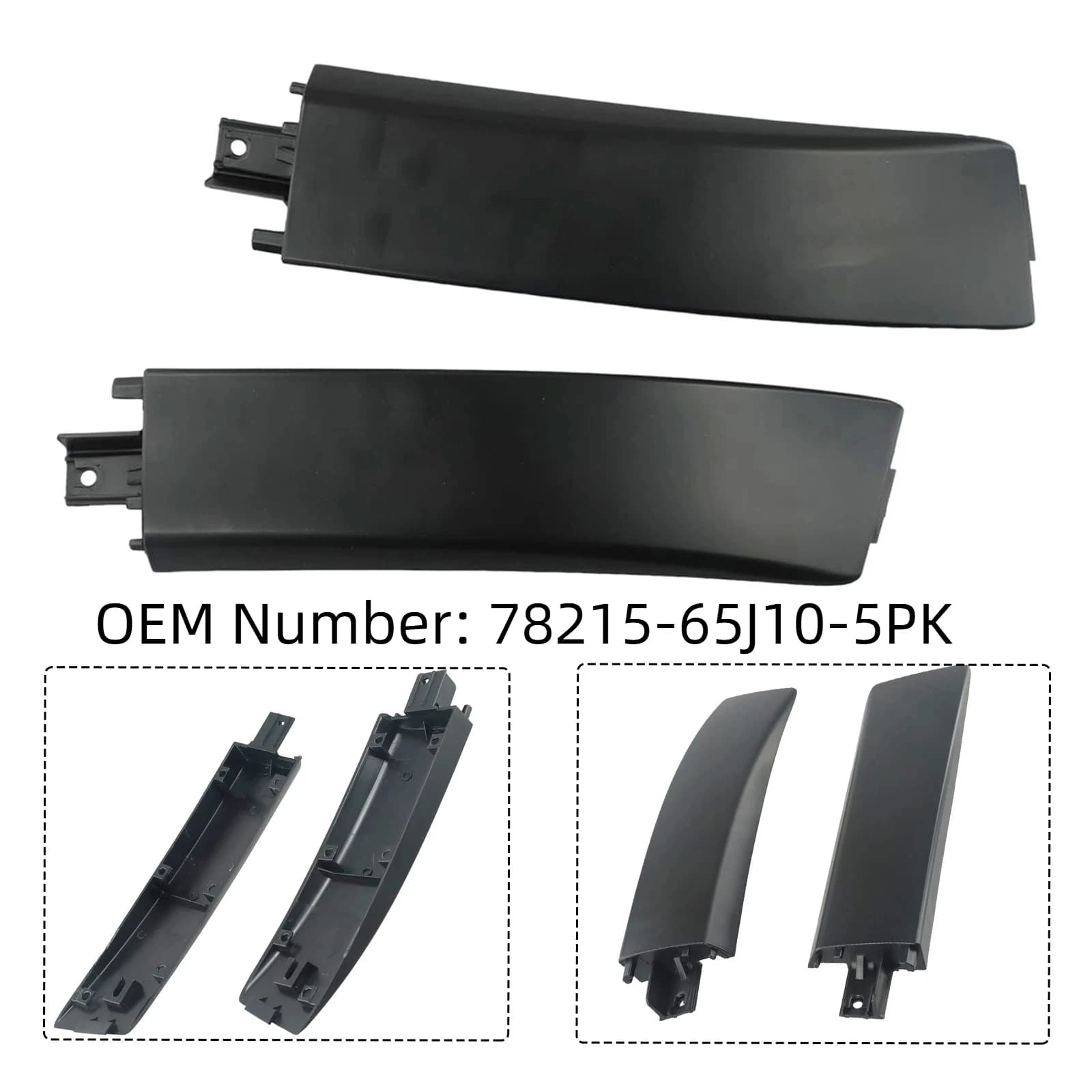 Coppia di tappi anteriori per portapacchi per Suzuki Grand Vitara 0615 Montaggio diretto con numeri OEM 78215 65J10 5PK 78225 65J10 5PK