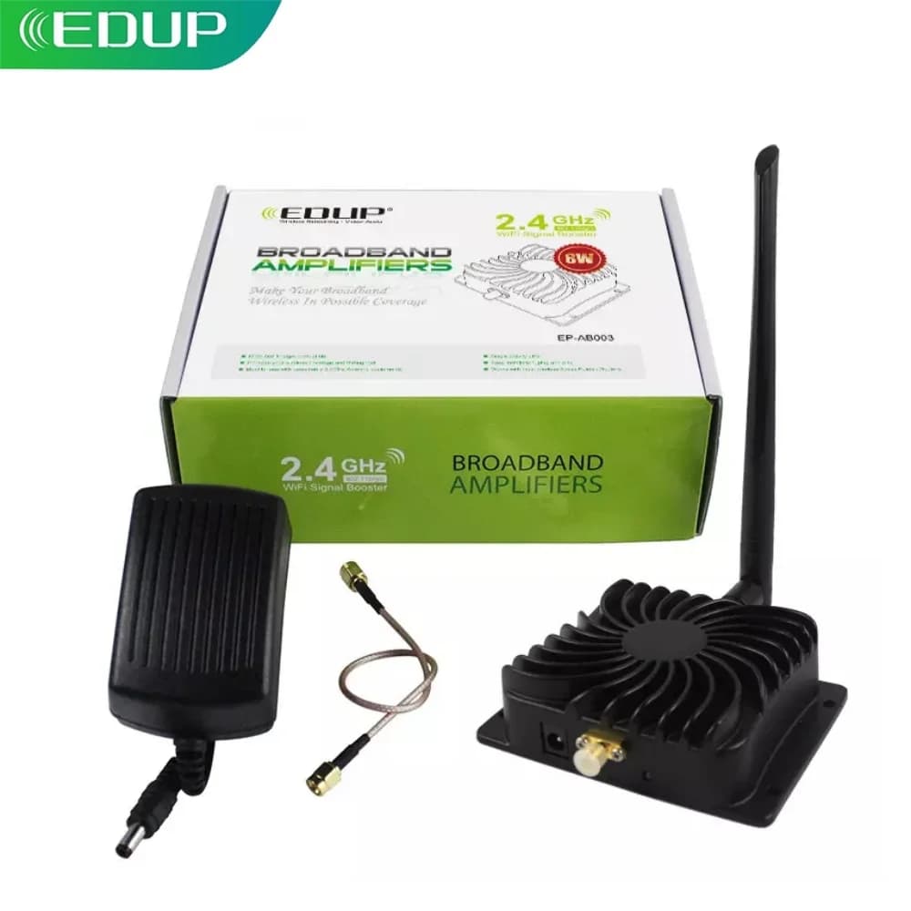 EDUP AB003 2.4GHz 8W Ripetitore di segnale WiFi Ripetitore WIFI Potente range extender WiFi Adattatore antenna wireless 802.11b/g/n