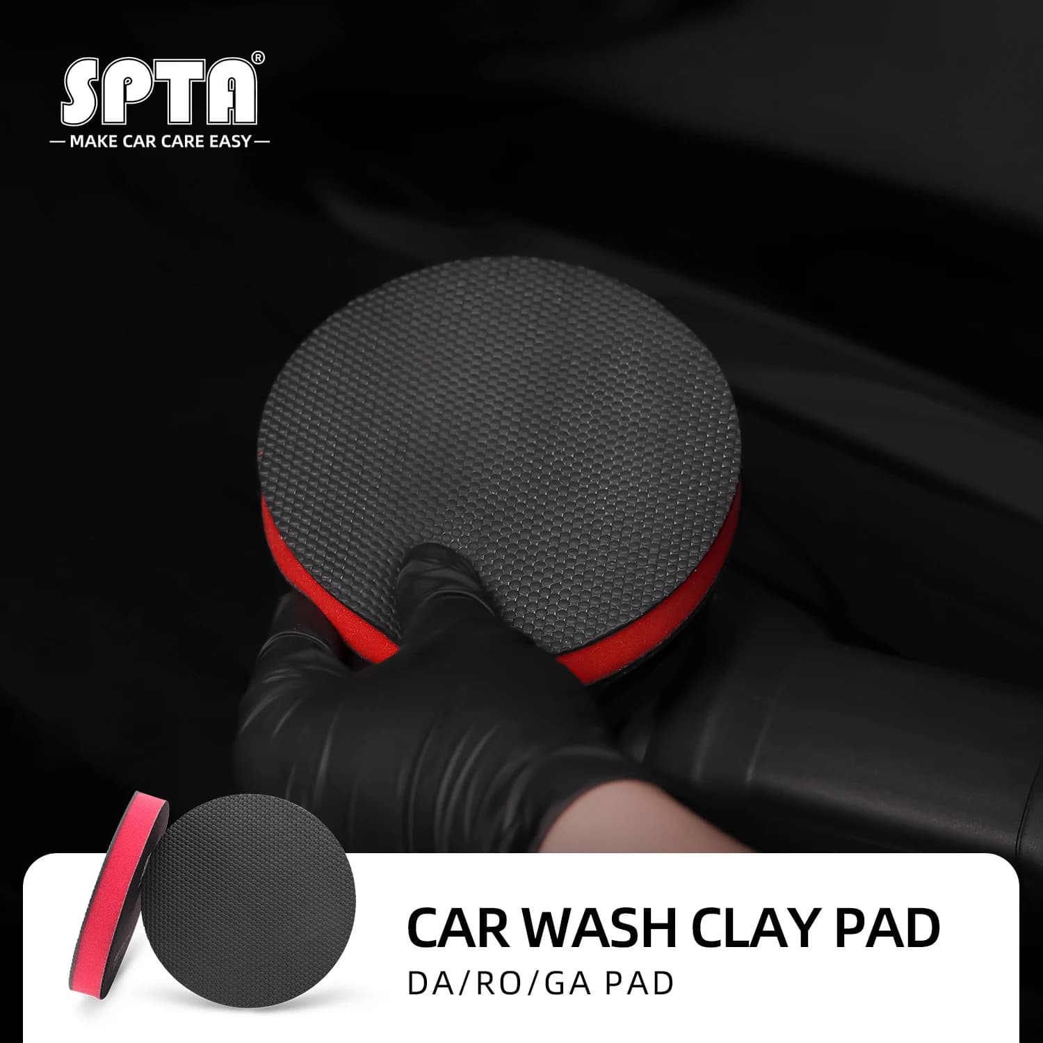 SPTA 1PC 3/5/6 Pollici Spugna Magica per Lavaggio Auto, Rimozione Fango e Riparazione Vernice per Lucidatrice DA RO, Dettagli Auto