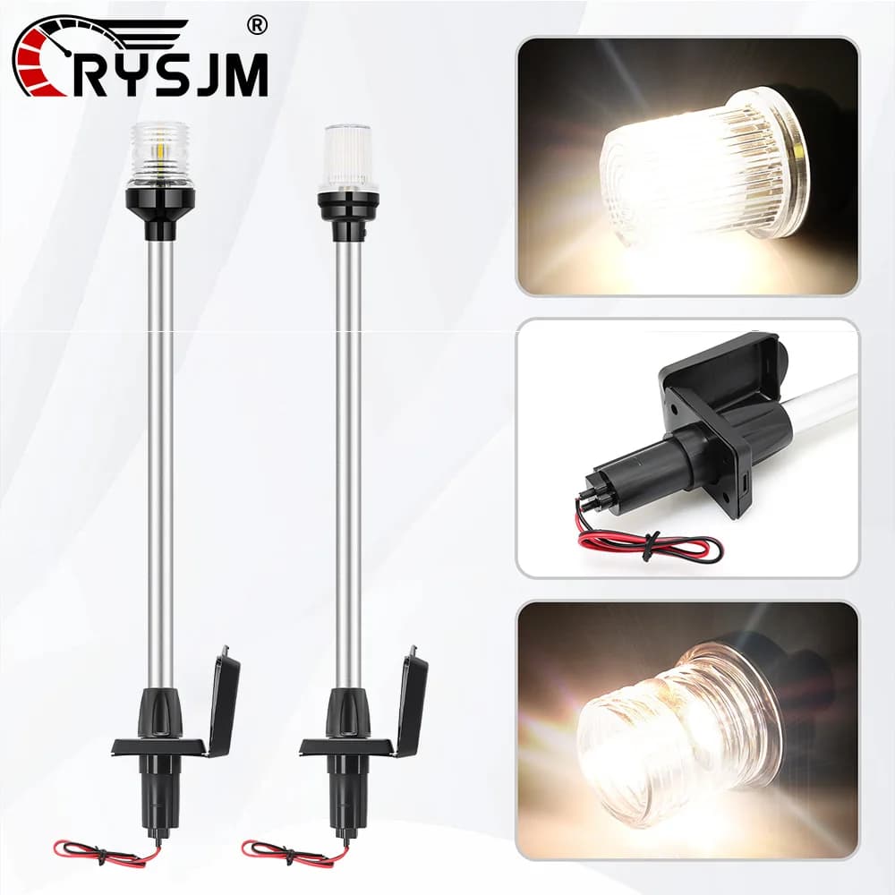 12V-24V LED Luce di ancoraggio di navigazione 22 "Luce di segnalazione per barche marine Yacht Lampada luminosa Indicatore di navigazione Accessori marini