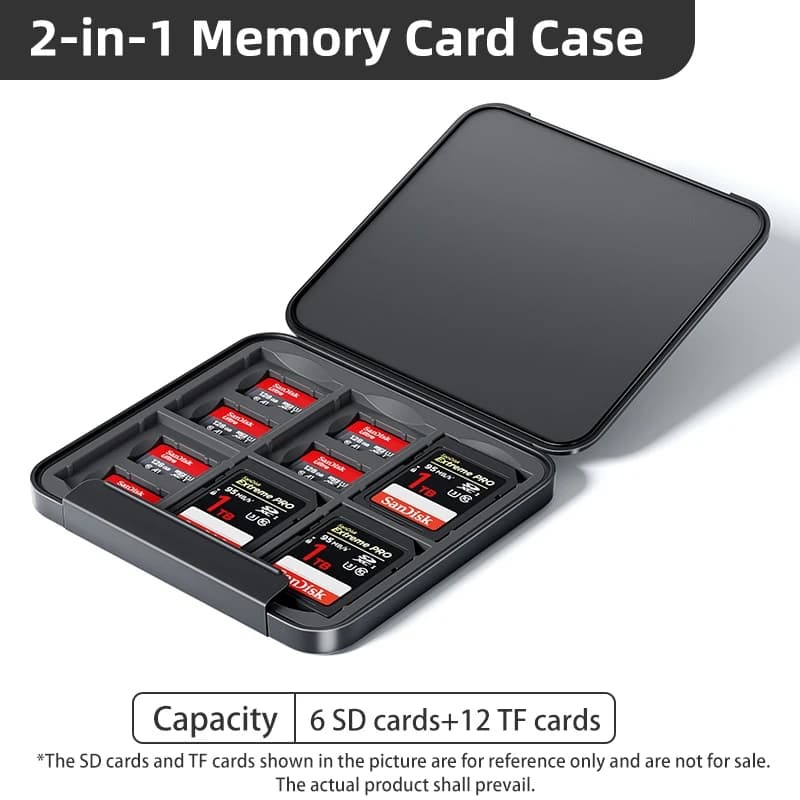 Llano Card Holder Water Resistant and Anti-shock Card Holder for SD/Micro SD Card Organizer TF