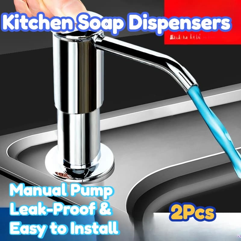 Tubo di prolunga per dispenser di sapone da cucina, a prova di perdite, facile da installare, altezza estesa, azione della pompa fluida, funzionamento con una sola mano, 2 pezzi