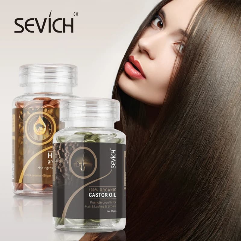 Sevich Polygonum Multiflorum serum for blackish hair capsules for ginger hair growth treatment for repair of damaged hair vitamin oil