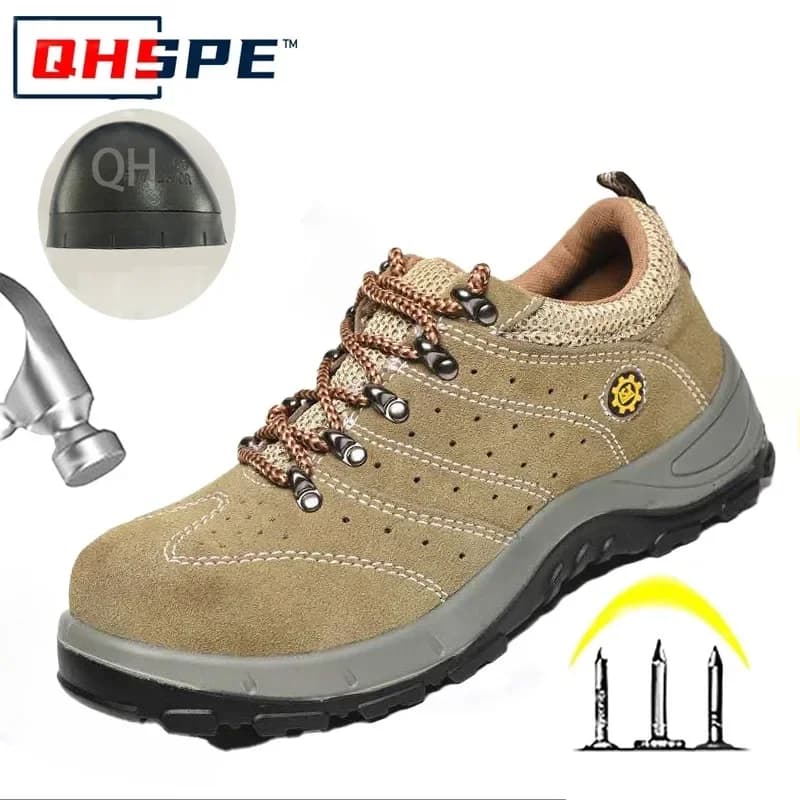 Scarpe estive traspiranti per la protezione del lavoro, scarpe da lavoro per saldatura, anti-schiacciamento, anti-perforazione, calzature leggere e confortevoli