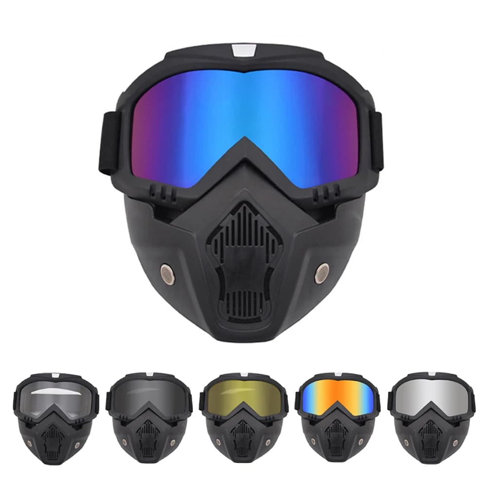 Occhiali da Motocross ciclismo all'aperto equitazione sci occhiali antivento occhiali con maschera protezione UV occhiali da sole da moto maschere
