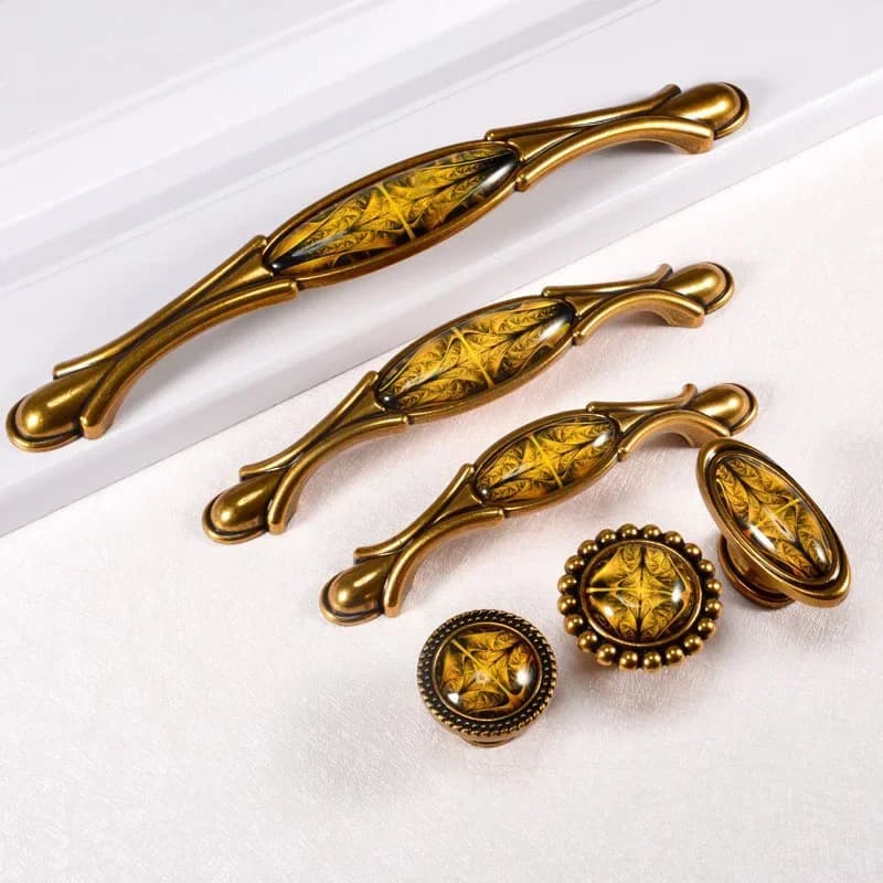 Maniglie per porte Vintage manopole e maniglie per mobili da cucina in bronzo retrò mobili armadio armadio maniglia armadio manopole per cassetti tira