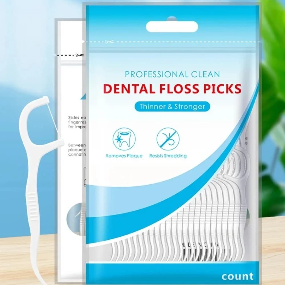 50/150/300/600Pc Ultra Thin Dental Floss Stick Disposable Portable Interdental Picks Deep Clean Teeth Gap Travel Daily Oral Care