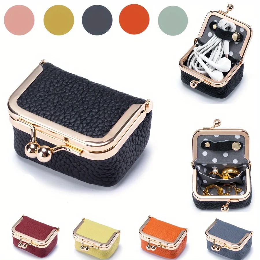 New Women's Fashion Style Leather Jewelry Box, Ring, Necklace