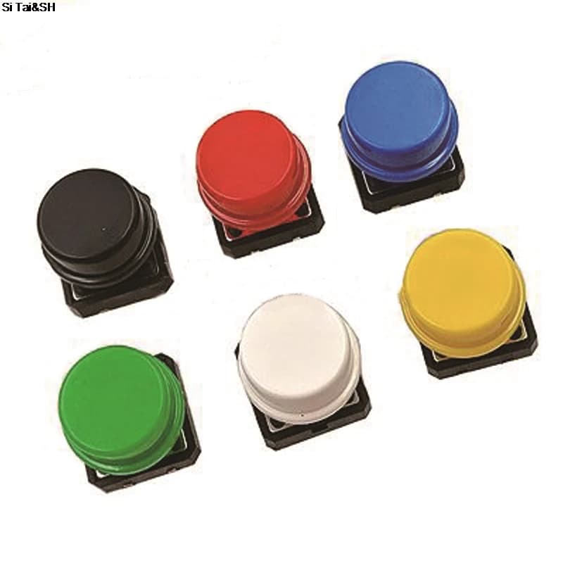 6 Pz/Lot 12X12MM Key Module Large Module Button Large Module Light Tactile Switch with Hat High Level Output for Web Harduino
