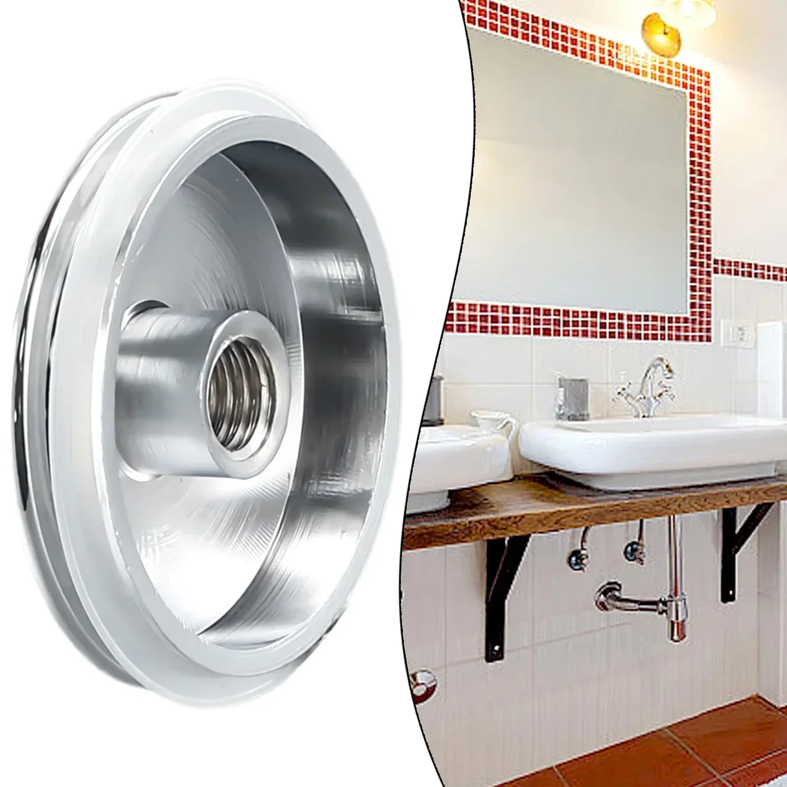Tappi per vasca da bagno per lavabo da bagno in ottone 1 pz 38 mm Tappo per tappo di scarico per lavabo di ricambio Facile pop-up Fare clic su Clack Finitura cromata